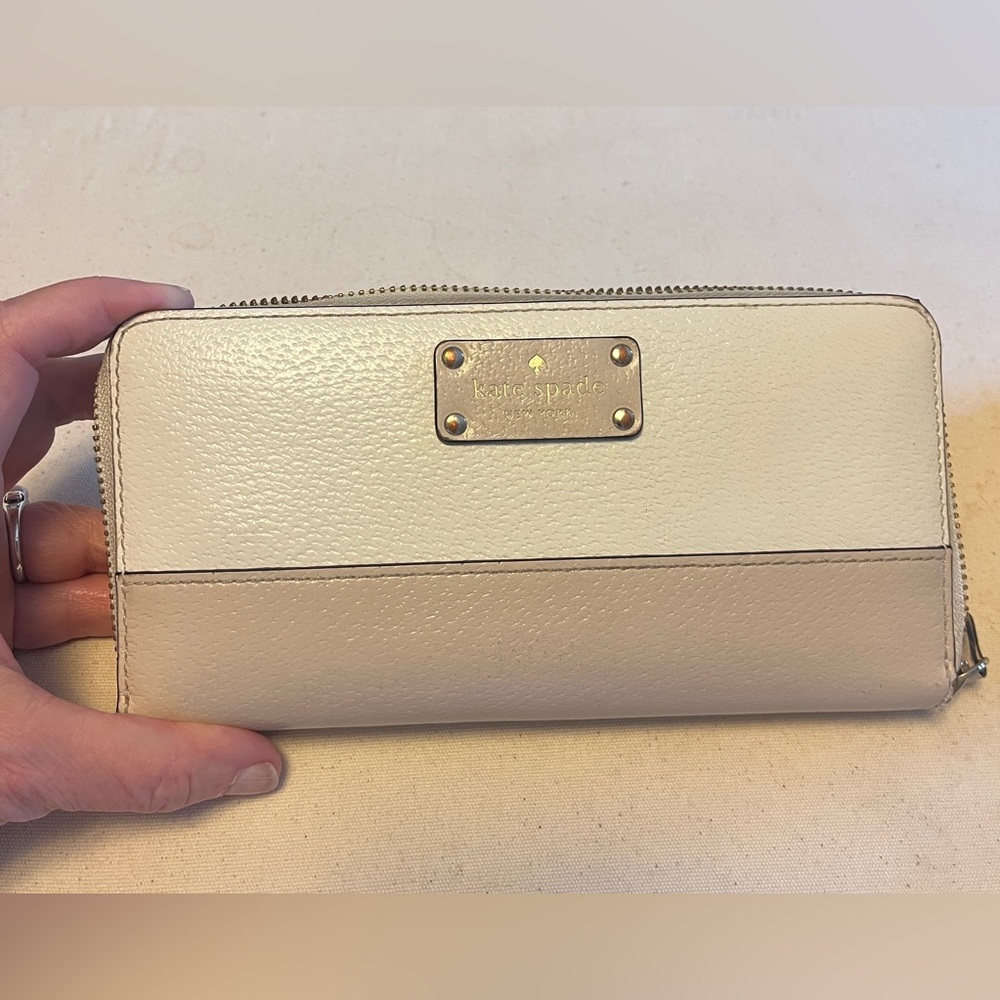 Kate Spade zippered two-tone wallet